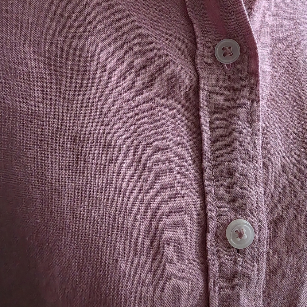 Quince 100% European Linen Mauve Pink Shirt S NWOT - Picture 5 of 7